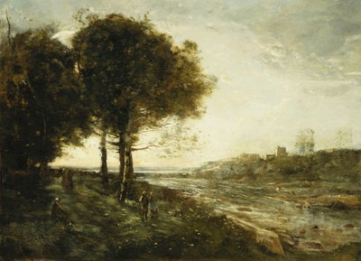 Rzeka w Romanii; Potok w Romagnes, autorstwa Jean Baptiste Camille Corot