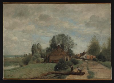 Corot - La Route aux Bûcherons, Arleux-du-Nord, 1871, NMW A 24958 autorstwa Jean-Baptiste-Camille Corot