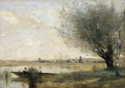 „Rybak zacumowany na brzegu”, 1865-70. autorstwa Jean Baptiste Camille Corot
