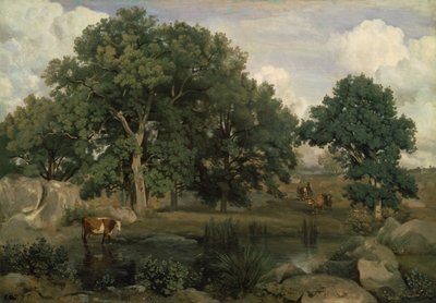 Francuski: Forêt de Fontainebleau Las Fontainebleau autorstwa Jean Baptiste Camille Corot
