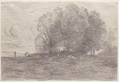 Grupa Drzew autorstwa Jean Baptiste Camille Corot
