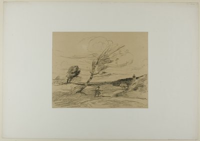 Podmuch wiatru autorstwa Jean Baptiste Camille Corot