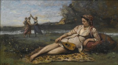 Młode kobiety ze Sparty (Jeunes filles de Sparte). Około 1868-70 autorstwa Jean Baptiste Camille Corot