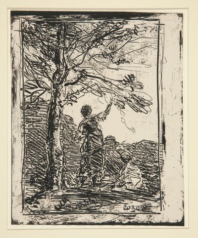 Młoda dziewczyna i śmierć (Młoda dziewczyna i śmierć) autorstwa Jean Baptiste Camille Corot