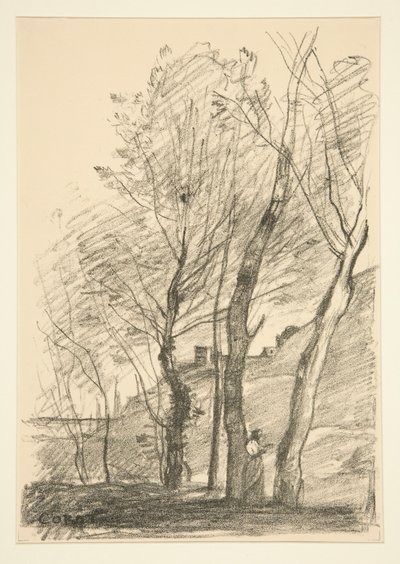 La Lecture sous les arbres (Czytanie pod drzewami) autorstwa Jean-Baptiste-Camille Corot