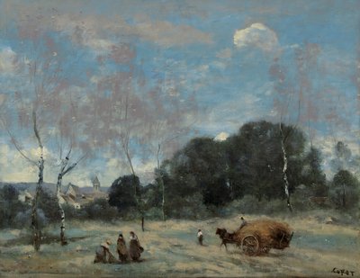 Powrót siana do Marcoussis, 1870-74 autorstwa Jean Baptiste Camille Corot