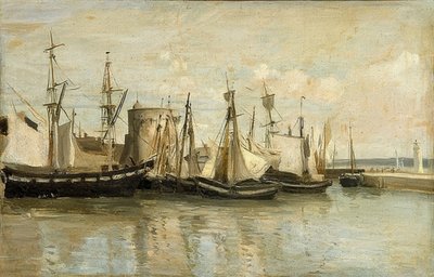 La Rochelle. Hafeneinfahrt. 1851 autorstwa Jean Baptiste Camille Corot