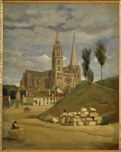 Katedra w Chartres ... autorstwa Jean Baptiste Camille Corot