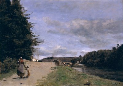 Krajobraz z mamą i dziećmi autorstwa Jean Baptiste Camille Corot