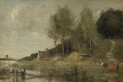 Bagno w Boves, niedaleko Amiens autorstwa Jean Baptiste Camille Corot