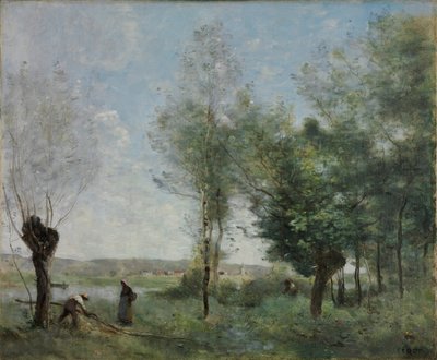 Pamięć Coubron - Obraz Jean Baptiste Camille Corot (1796-1875) - 1872 - Olej na płótnie - 46x55,3 - Muzeum Szepmuveszeti, Budapeszt autorstwa Jean Baptiste Camille Corot