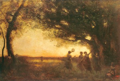 Przyjemności wieczoru, 1875 autorstwa Jean Baptiste Camille Corot