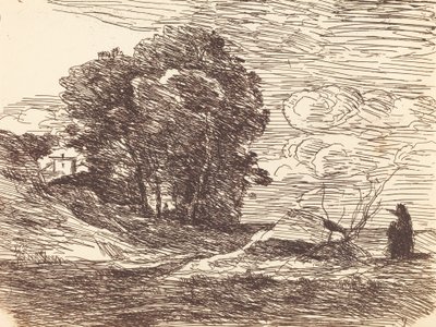 Mieszkanie poety La Demeure du poete, 1871. autorstwa Jean Baptiste Camille Corot