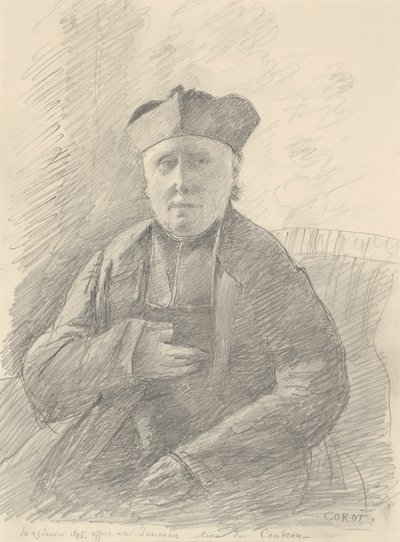 Portret Abbé Jouveau autorstwa Jean-Baptiste-Camille Corot