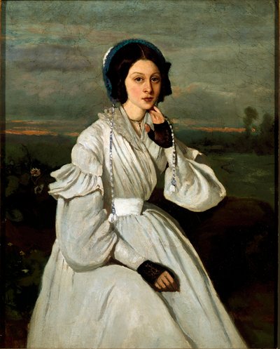 Portret Louise Claire Sennegon, przyszłej Madame Charmois. Obraz Jean Baptiste Camille Corot (1796-1875) autorstwa Jean Baptiste Camille Corot