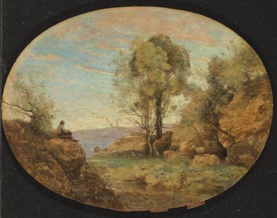 Pasterz z widokiem na skalisty wąwóz, 1859 autorstwa Jean Baptiste Camille Corot