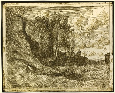 Pamiątka z Ostii autorstwa Jean Baptiste Camille Corot