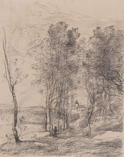 Dzwonnica St.-Nicolas-les-Arras, 1871-72. autorstwa Jean Baptiste Camille Corot