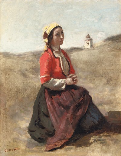 Breton w modlitwie, autorstwa Jean Baptiste Camille Corot
