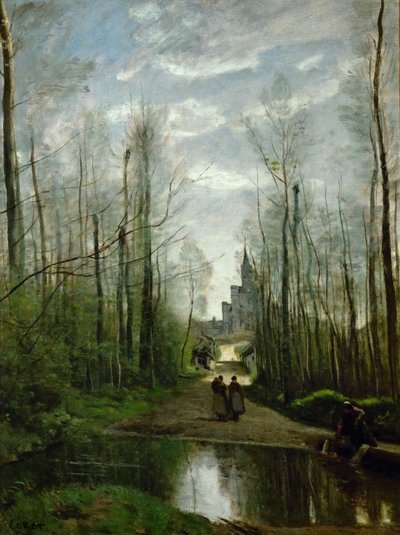 Kościół Marissel, niedaleko Beauvais autorstwa Jean Baptiste Camille Corot