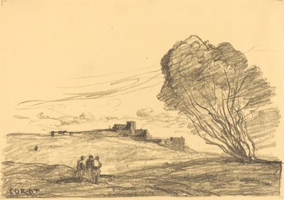 Izolowany Fort (odłączanie Le Fort) autorstwa Jean Baptiste Camille Corot