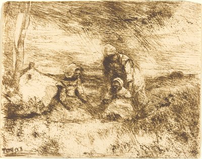Mała Siostra autorstwa Jean Baptiste Camille Corot