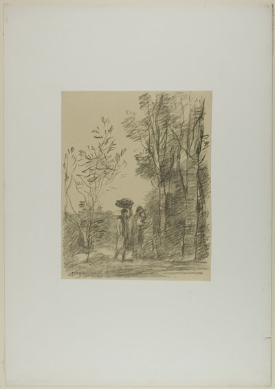 Spotkanie w lesie autorstwa Jean Baptiste Camille Corot