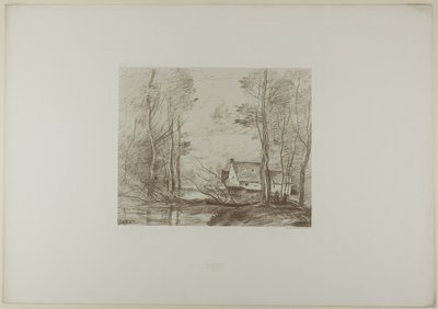 Młyn w Cuincy, niedaleko Douai autorstwa Jean Baptiste Camille Corot