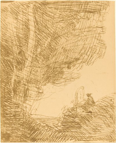 Poeta i jego muza (Le Poete et la muza) autorstwa Jean Baptiste Camille Corot