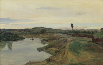 Promenade du Poussin lub Roman Campagna, ok. 1826-28 autorstwa Jean Baptiste Camille Corot