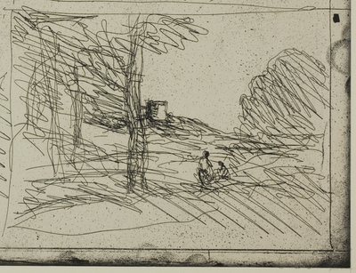 Wieża Henryka VIII autorstwa Jean Baptiste Camille Corot