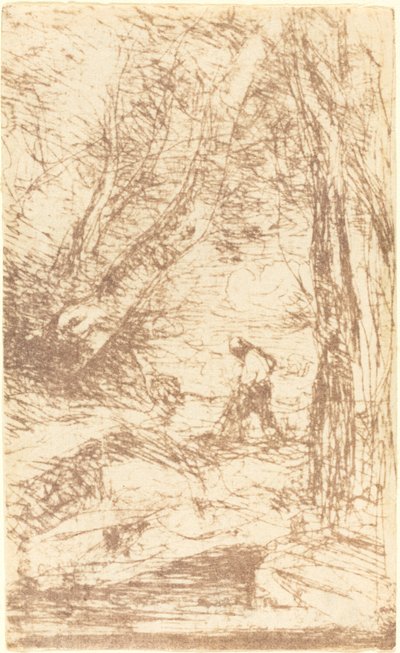 Drwal Rembrandta (Le Bucheron de Rembrandt) autorstwa Jean Baptiste Camille Corot