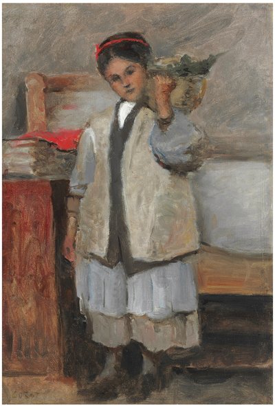 Młoda Serafina ubrana w kamizelkę Corota autorstwa Jean Baptiste Camille Corot