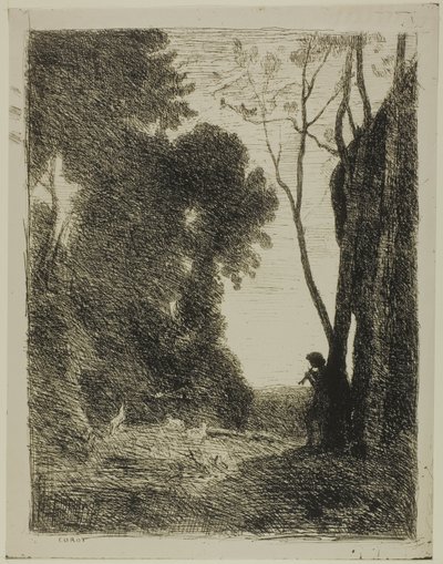 Młody Pasterz, druga płyta autorstwa Jean Baptiste Camille Corot