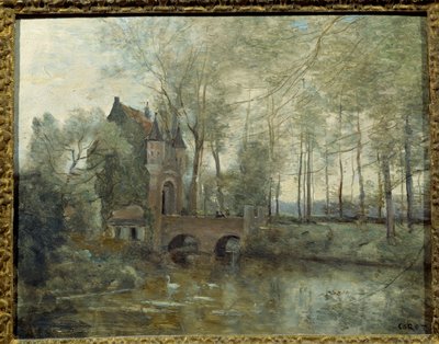 Zamek Wagnouville. Obraz Camille Corot (1796-1875) autorstwa Jean Baptiste Camille Corot