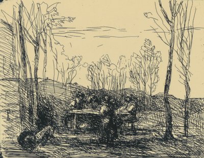 Un Déjeuner Dans La Clairière autorstwa Jean Baptiste Camille Corot