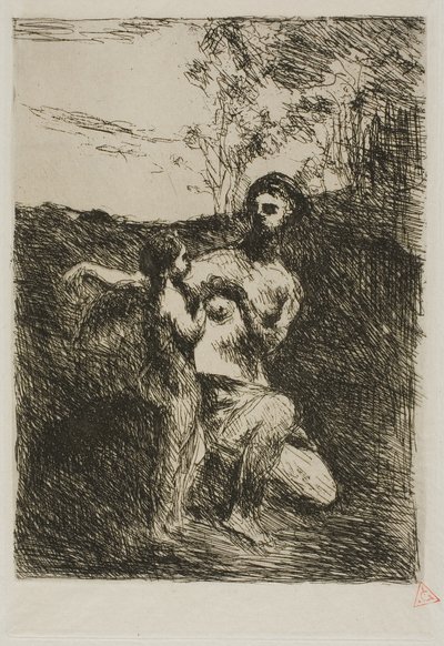 Wenus ścinająca skrzydła Kupidyna, pierwsza płyta autorstwa Jean Baptiste Camille Corot