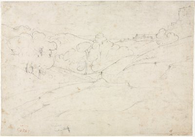 Widok Marino recto, 1827. autorstwa Jean Baptiste Camille Corot