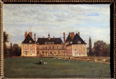 Widok zamku Marie Caroline, księżnej Berry a Rosny, na obrazie Yvelines autorstwa Camille Corot (1796-1875) 1840 nd. 0,24x0,35 m² autorstwa Jean Baptiste Camille Corot