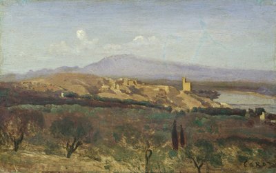 Villeneuve-les-Avignon autorstwa Jean Baptiste Camille Corot