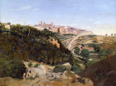 Volterra, 1834 autorstwa Jean Baptiste Camille Corot