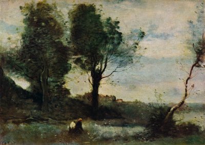 Zbieracze drewna, c1865, 1913 autorstwa Jean Baptiste Camille Corot
