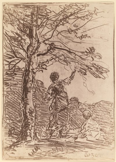 Młoda kobieta i śmierć autorstwa Jean Baptiste Camille Corot