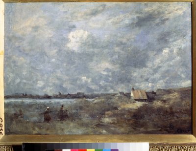 „„burza na morzu w Pas de Calais”” (Stormy Weather. Pas de Calais) Obraz Camille Corot (1796-1875) około 1870 Muzeum Pouchkine, Moskwa autorstwa Jean Baptiste Camille Corot