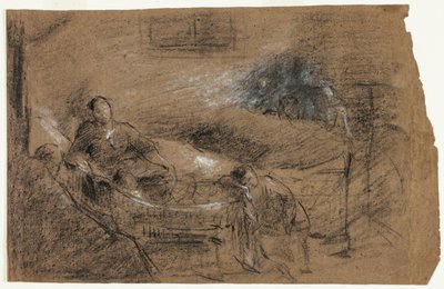 Scena przy łożu śmierci autorstwa Jean Baptiste Carpeaux