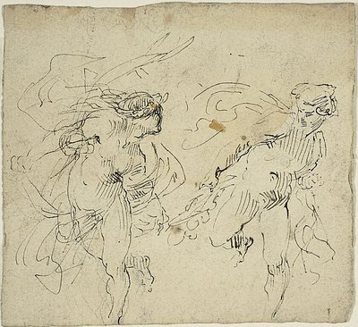 Dwie działające postacie męskie autorstwa Jean Baptiste Carpeaux