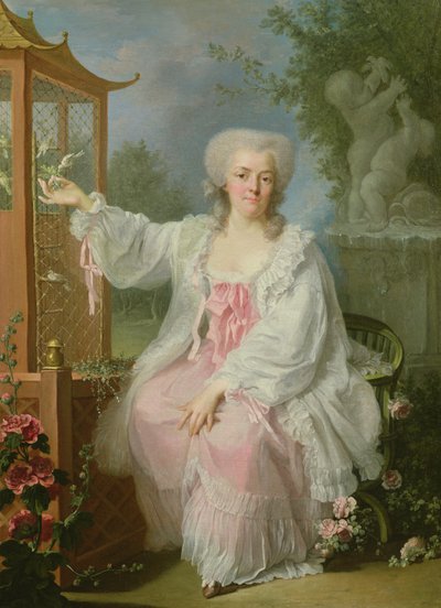 Portret damy przy pagodzie autorstwa Jean Baptiste Charpentier