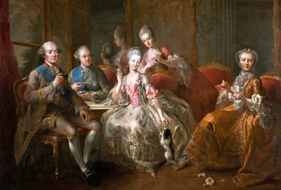Filiżanka Czekolady Rodzina Penthièvre autorstwa Jean Baptiste Charpentier