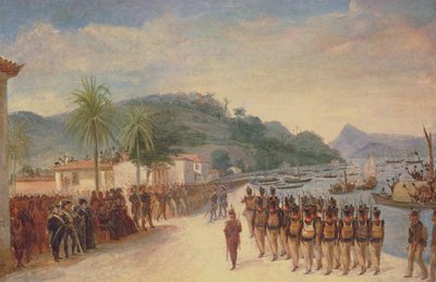 Łódź w Praia Grande (olej na płótnie) autorstwa Jean Baptiste Debret