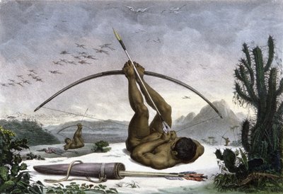 Indianie ciągnący łuk autorstwa Jean Baptiste Debret